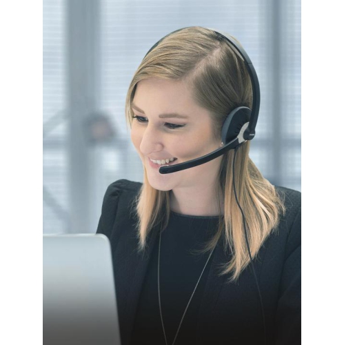 Koss Headset CS295-USB Mono with Boom Mic Noise Cancelling USB Pillow Soft Ear Cushion 8ft Cord