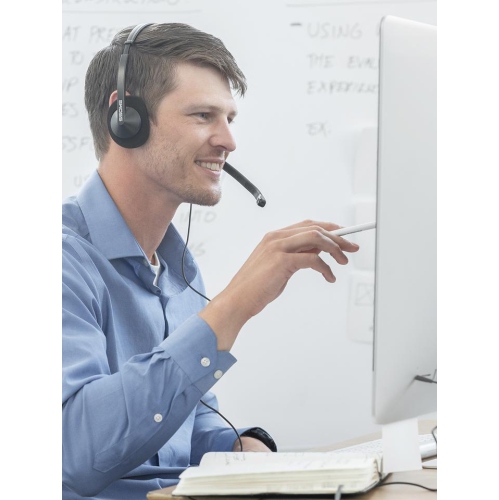 Koss Headset CS195-USB Mono with Boom Mic Noise Cancelling USB 8ft Cord