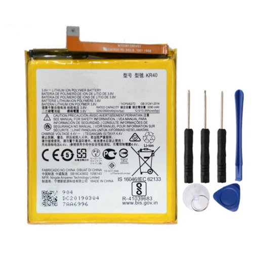 Replacement Battery & Repair Tools Compatible for Motorola Moto One Vision / One Action, KR40