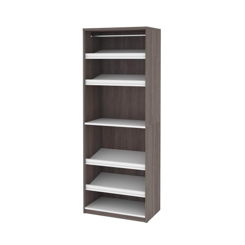 Organisateur de placard Cielo 29,5 po - Gris écorce et blanc