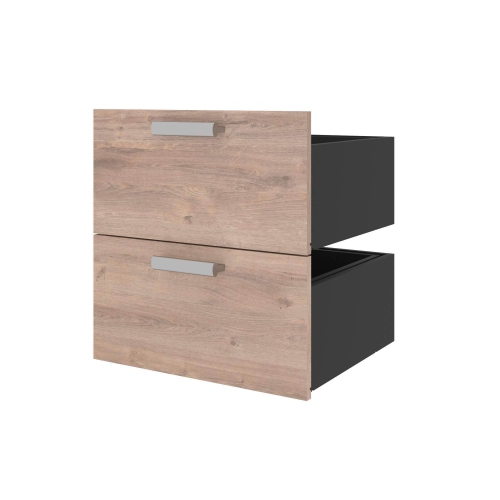 MODUBOX  Cielo 2-Drawer Set for Cielo 19.5” Closet Organizer - Rustic In Brown