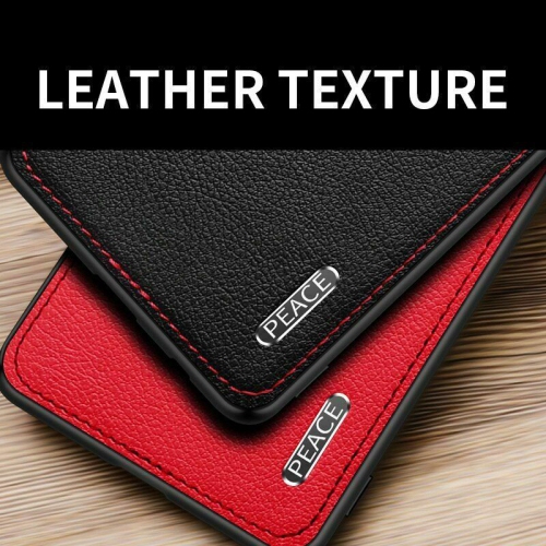Luxury Leather Matte Aluminum Metal Back Case Texture Cover for iPhone 12 / 12 Pro