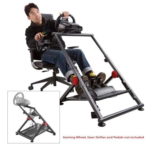Boost Industries SWS-04 Foldable Height Adjustable Racing Steering Wheel Stand for Gamers