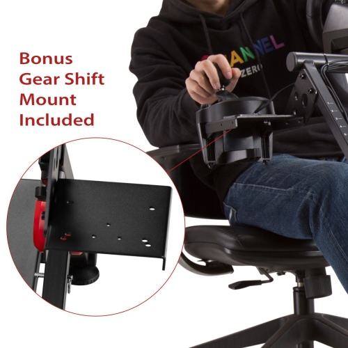 Boost Industries SWS-04 Foldable Height Adjustable Racing Steering Wheel Stand for Gamers (Bonus Gear Shift Mount Included)-(Open Box/Unused Condition) by BOOST INDUSTRIES - Open Box condition - Image 4