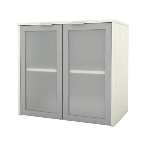 i3 Plus Desk Hutch with Frosted Glass Doors - Available in 3 Colours
