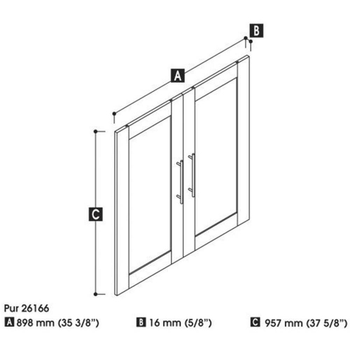 Pur 2-Door Set for 36“ Closet Organizer - Available in 2 Colours