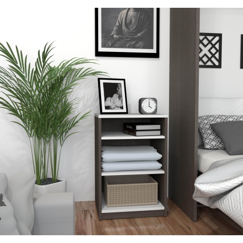 Cielo 19.5“ Low Storage Unit - Bark Grey & White