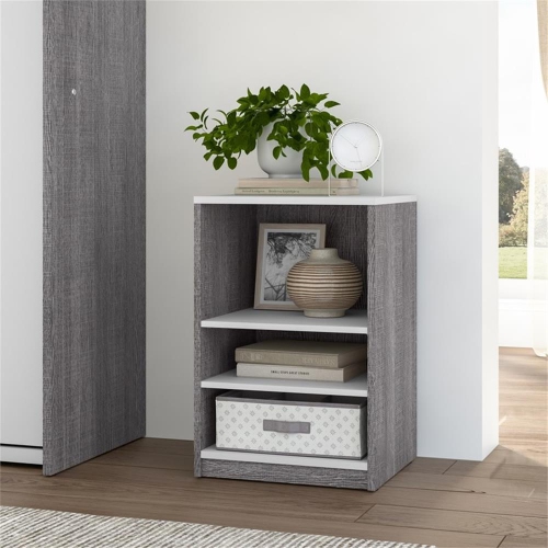 Cielo 19.5“ Low Storage Unit - Bark Grey & White