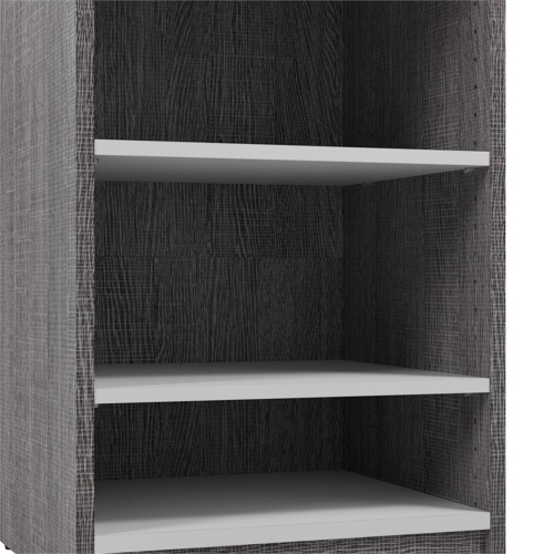 Cielo 19.5“ Low Storage Unit - Bark Grey & White