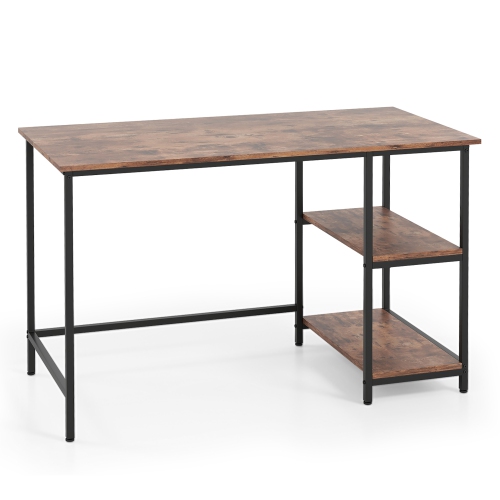 Gymax 47''/55'' Computer Desk Office Study Table Workstation Home w/ Adjustable Shelf