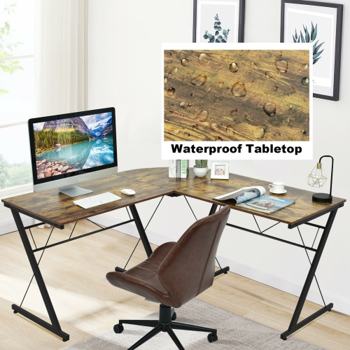 Gymax 59'' L-Shaped Corner Desk Home Office Computer Table Study Workstation