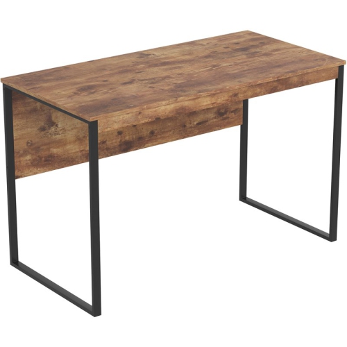 Computer Desk 47.25L Brown Reclaimed Wood Black Metal