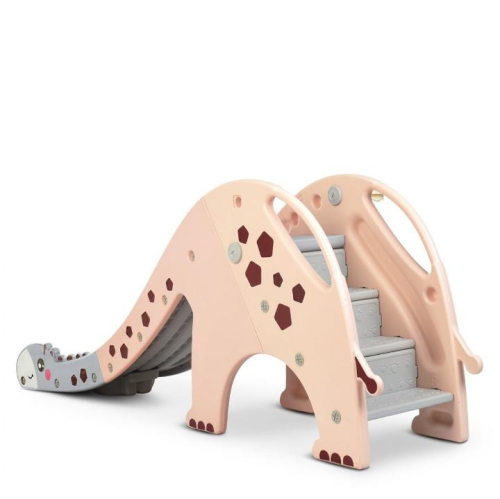 KidsVIP Kids and Toddlers Slide Set 3-in-1 Giraffe Edition Playset Slide w/ Climber and Basketball Hoop - Indoor/ Outdoor Play for Ages 1-4