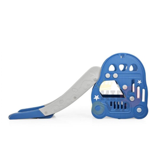 KidsVIP Kids and Toddlers Slide Set 3-in-1 Car Edition Playset Slide w/ Climber and Basketball Hoop - Indoor/ Outdoor Play for Ages 1-4