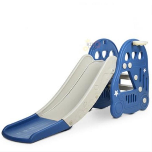 KidsVIP Kids and Toddlers Slide Set 3-in-1 Car Edition Playset Slide w/ Climber and Basketball Hoop - Indoor/ Outdoor Play for Ages 1-4