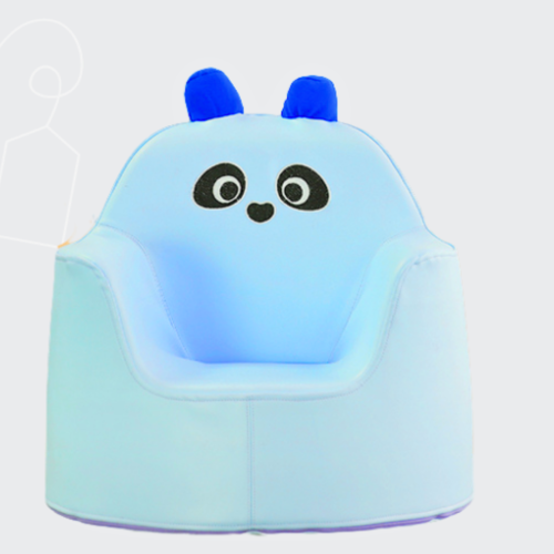 Fauteuil confortable en polyuréthane pour enfants et tout-petits de KidsVIP – Fauteuil d'activités à thème panda pour enfants de 1-4 à 7 ans