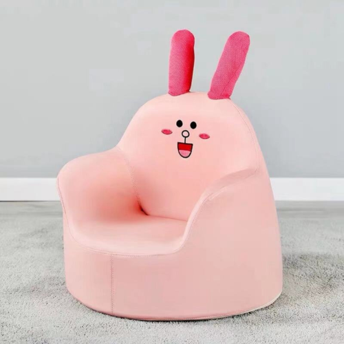 KidsVIP Kids and Toddlers Comfy PU Leather Sofa Chair – Bunny Rabbit Themed Activity Lounge Armchair Furniture for Ages 1-4