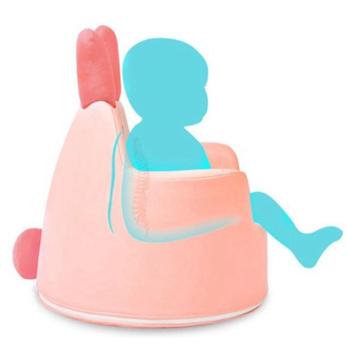 KidsVIP Kids and Toddlers Comfy PU Leather Sofa Chair – Bunny Rabbit Themed Activity Lounge Armchair Furniture for Ages 1-4