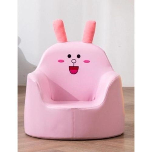 KidsVIP Kids and Toddlers Comfy PU Leather Sofa Chair – Bunny Rabbit Themed Activity Lounge Armchair Furniture for Ages 1-4