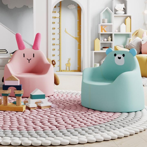 Fauteuil confortable en polyuréthane pour enfants et tout-petits de KidsVIP – Fauteuil d'activités à thème panda pour enfants de 1-4 à 7 ans