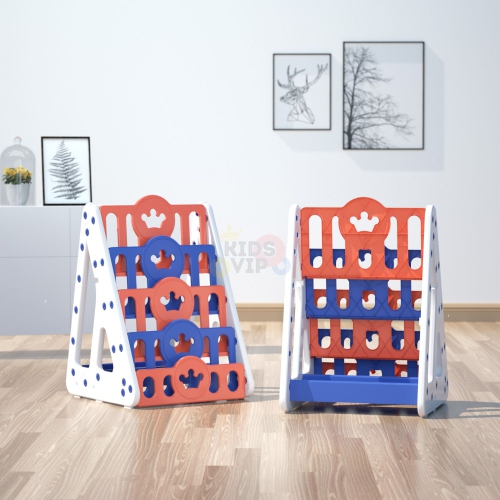 Étagère de rangement multifonctionnelle à étagères pour enfants et tout-petits, édition Crown de KidsVIP pour chambre à coucher, salle de jeu,