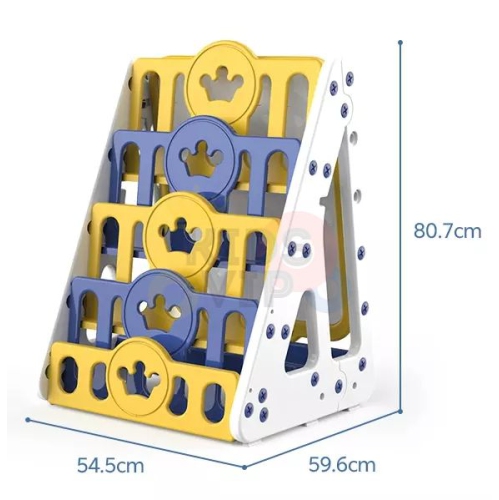 Étagère de rangement multifonctionnelle à étagères pour enfants et tout-petits, édition Crown de KidsVIP pour chambre à coucher, salle de jeu,