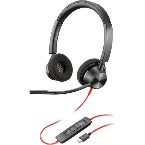 Plantronics Blackwire 3320 Headset with Mic - Black -