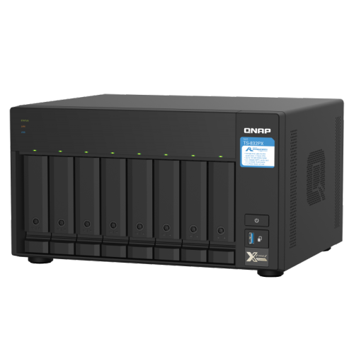 QNAP – NAS haute capacité TS-832PX-4G 8 Bay avec 10GbE SFP+ et 2,5GbE