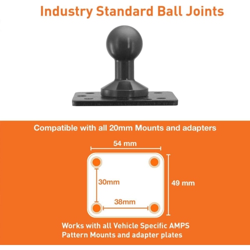iBOLT TabDock FixedPro 360 AMPS- Heavy Duty Mult-Angle Drill Base Wall Mount for 7-10 inch Tablets