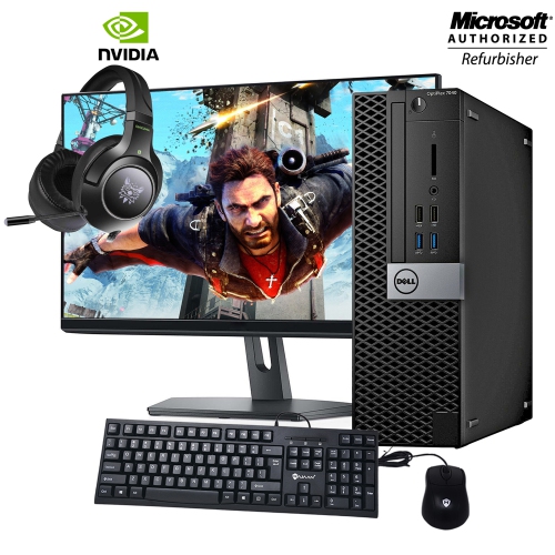 DELL  Refurbished (Good) - Optiplex 7040 Sff Desktop Computer PC w P2419H Monitor Intel Core I5 65003.6Ghz 32GB Ddr4 Ram 1Tb SSD Windows 10 Home