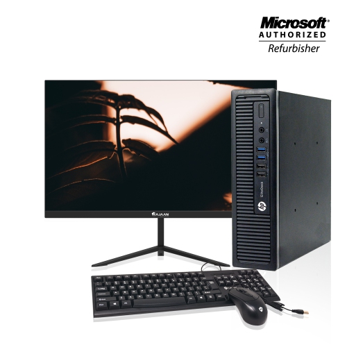 Refurbished - All in One Desktop HP Elitedesk 800 G1 SFF Desktop PC with 24 inch Monitor Intel core i5 4570@3.4GHz 16GB DDR3 RAM 256GB SSD Windows 10