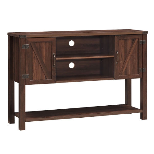 Costway Barn Door TV Stand Console Sideboard Buffet for TVs Up to 60'' w/Storage Cabinets