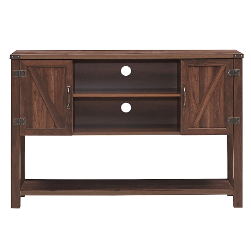 Costway Barn Door TV Stand Console Sideboard Buffet for TVs Up to 60'' w/Storage Cabinets