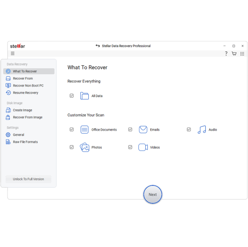 Stellar Data Recovery Software for Windows Professional Recovers Deleted Data, Photos, Videos, Emails Etc. 1 PC 1 Year - Digital Download