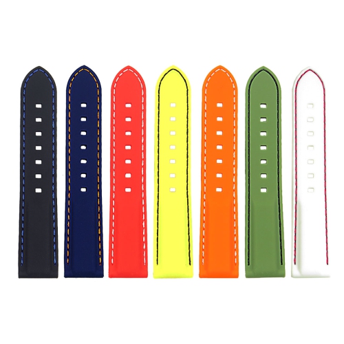 StrapsCo Rubber Band Strap with Contrast Stitching for Samsung Galaxy Watch - 22mm - for 46mm Galaxy Watch - Black & Blue