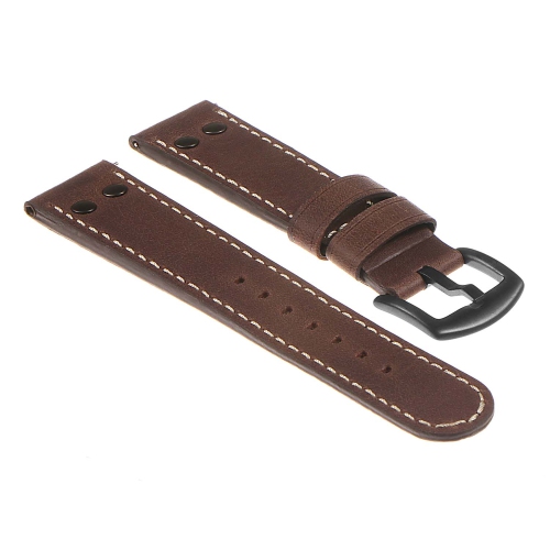 DASSARI Vintage Leather Pilot Watch Band Strap for Samsung Gear Sport - Brown