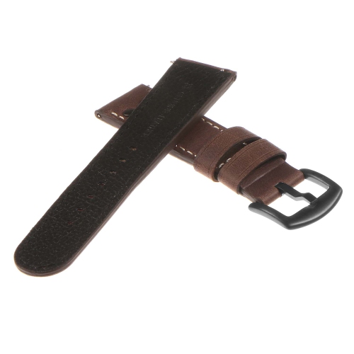 DASSARI Vintage Leather Pilot Watch Band Strap for Samsung Gear Sport - Brown
