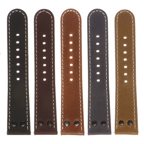DASSARI Vintage Leather Pilot Watch Band Strap for Samsung Gear Sport - Brown