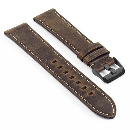 DASSARI  Vintage Italian Leather Watch Band Strap for Samsung Gear Sport - In Brown