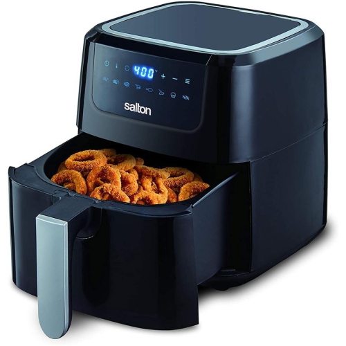 Salton - Digital Air Fryer XL, 5L Capacity, 1400W, with 8 Preset Functions, Black