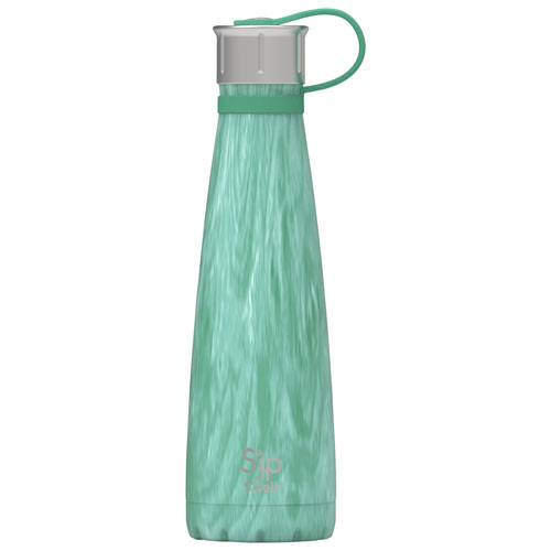 S'ip by S'well 444ml Insulated Stainless Steel Water Bottle - Peppermint Tree