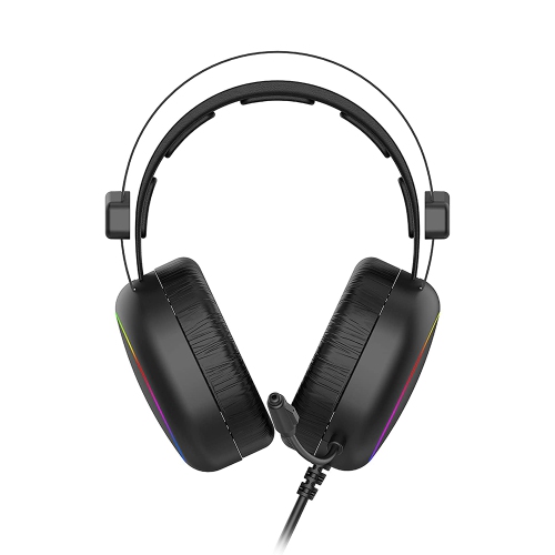 Havit H2016D 3.5mm Jack+USB power 50mm drive Stereo Surround Sound Gaming Headset with LED light and HD Mic_Black