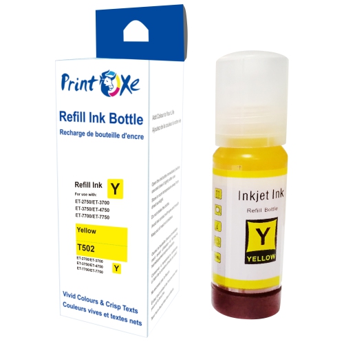 Recharge d’encre compatible PRINTOXE® T502 5 bouteilles de Set plus noir 502 ; T502120 T502220 T502320 T502420 pour EcoTank d’Epson