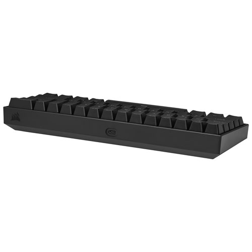 Corsair K65 Mini Backlit Mechanical Cherry MX Speed RGB Silver Gaming Keyboard - Black