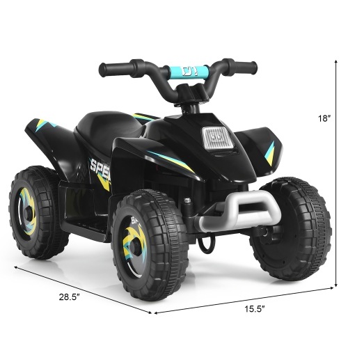 Costway 6V Kids Electric Quad ATV 4 Wheels Ride On Toy Toddlers Forward&Reverse