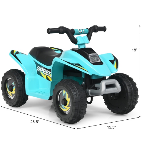 Costway 6V Kids Electric Quad ATV 4 Wheels Ride On Toy Toddlers Forward&Reverse