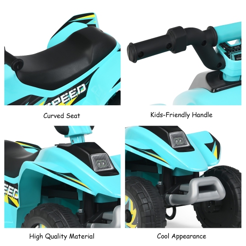 Costway 6V Kids Electric Quad ATV 4 Wheels Ride On Toy Toddlers Forward&Reverse