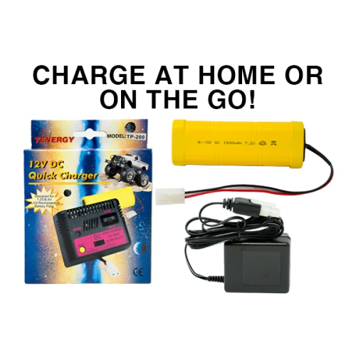 7.2 Volt NiCd Battery Pack + Wall Charger + Car Charger