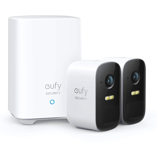 Image 1 de 6.. EufyCam 2C 2 caméras, système de surveillance sans fil pour la maison avec autonomie de 180 jours, compatibilité HomeKit, 1080p HD, IP67, vision