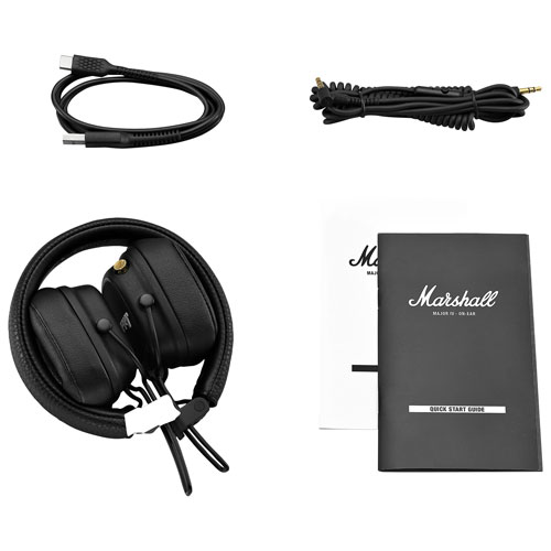 Marshall Major IV On-Ear Bluetooth Headphones - Black | Best Buy